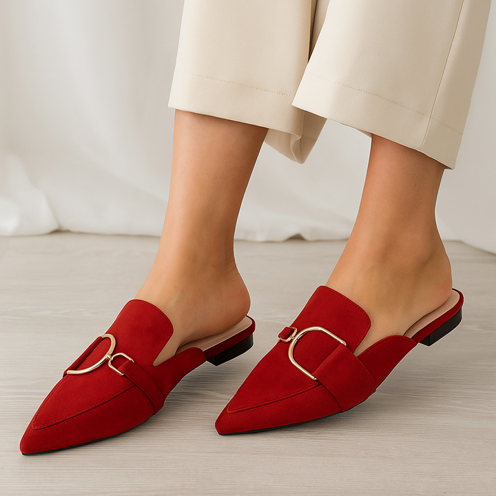 Lucia - Suede Slip On Mule