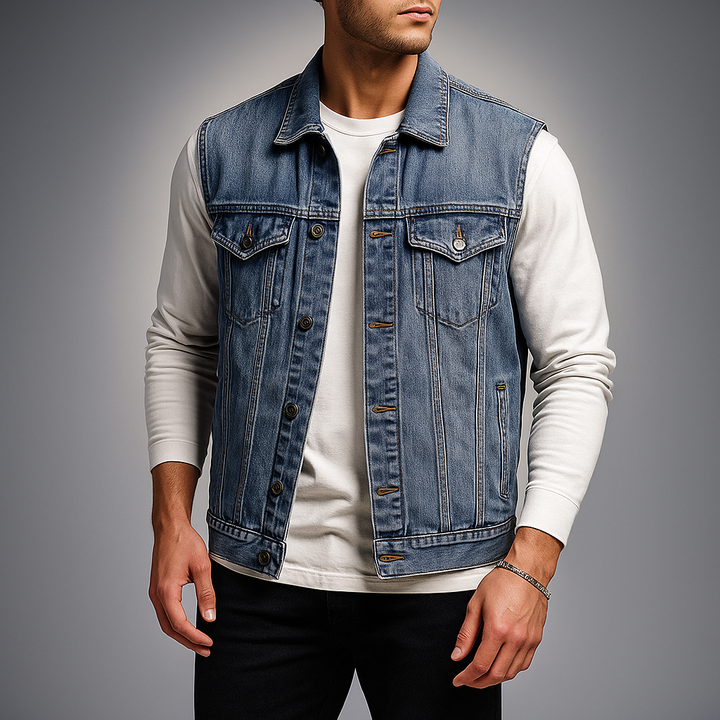 Sebastian Charles Denim Vest