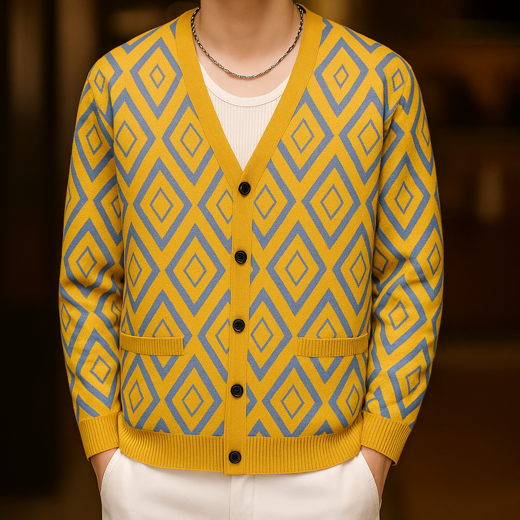 Hastings Diamond Jacquard Cardigan