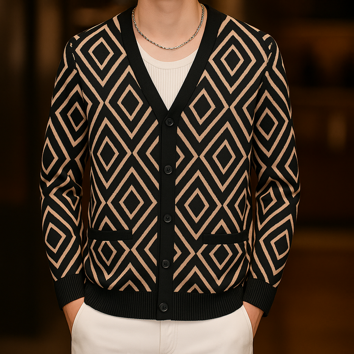 Hastings Diamond Jacquard Cardigan