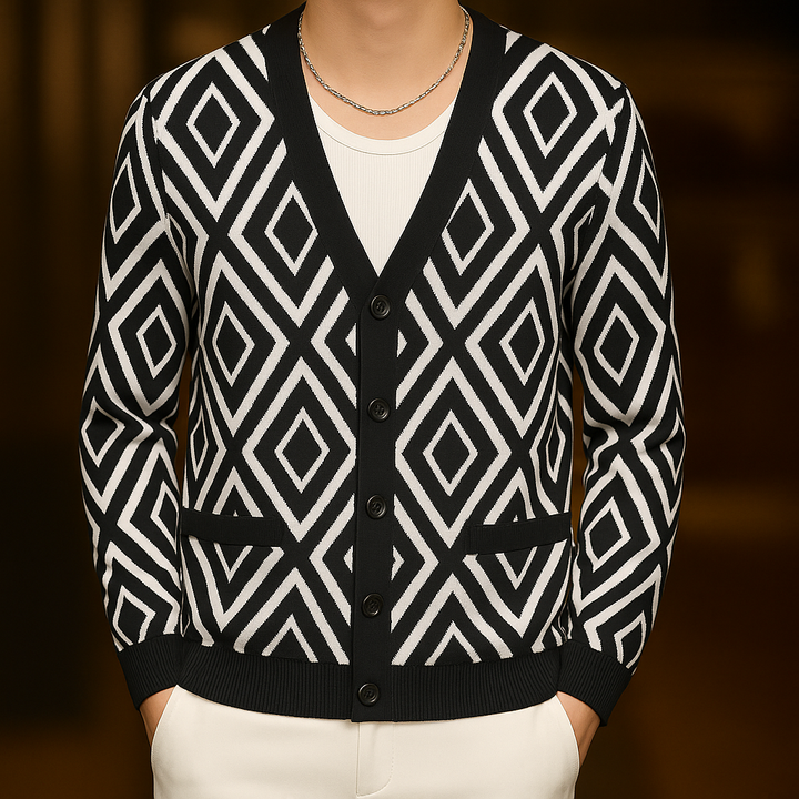Hastings Diamond Jacquard Cardigan