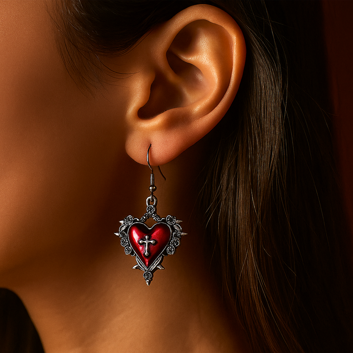 Elytra Heart Earrings