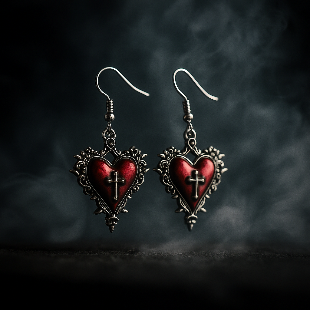 Elytra Heart Earrings