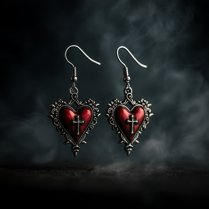 Elytra Heart Earrings