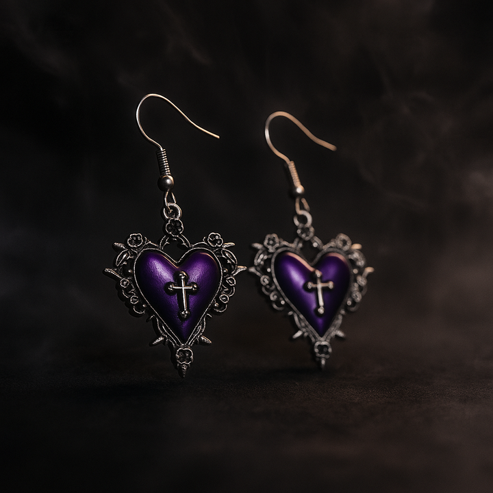 Elytra Heart Earrings