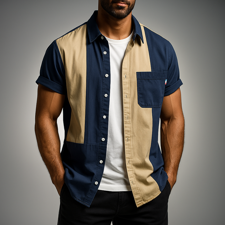 Larkspur Panel Pop Shirt