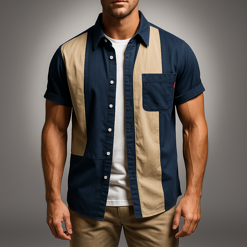 Larkspur Panel Pop Shirt