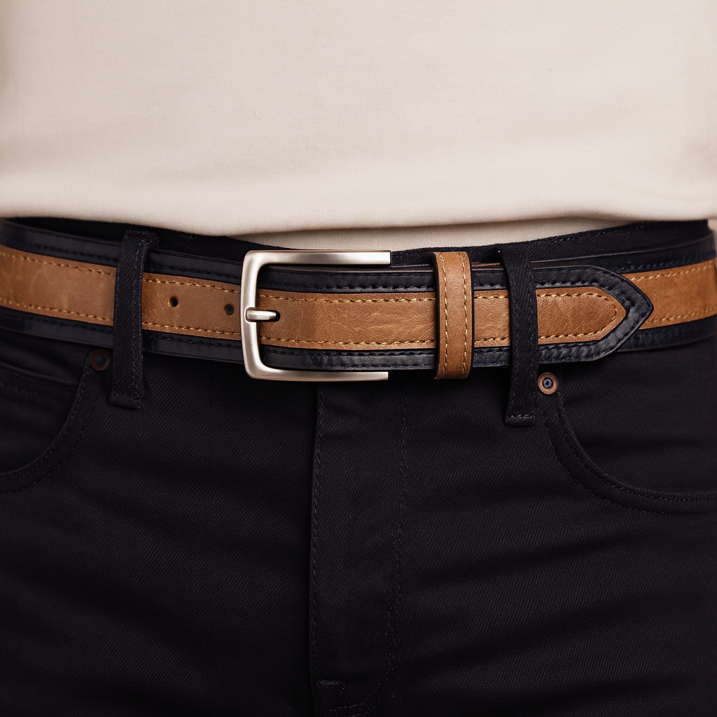 Yorkford Contrast-Panel Belt