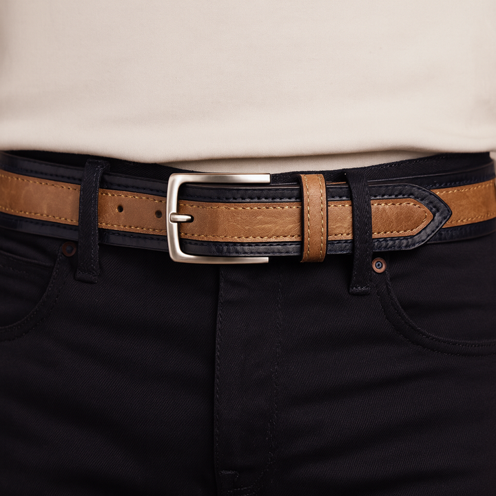 Yorkford Contrast-Panel Belt