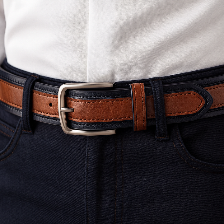 Yorkford Contrast-Panel Belt