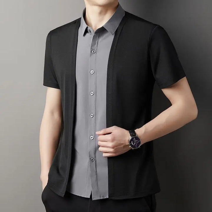 Midtown Mock-Layer Shirt