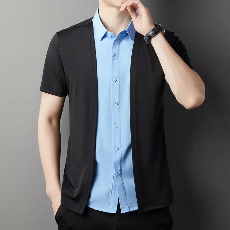 Midtown Mock-Layer Shirt