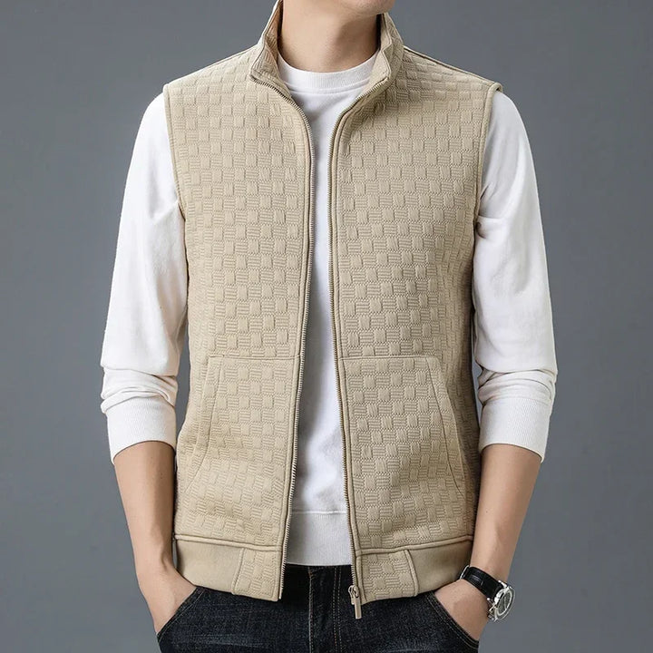 Linden Check Zip-Up Vest