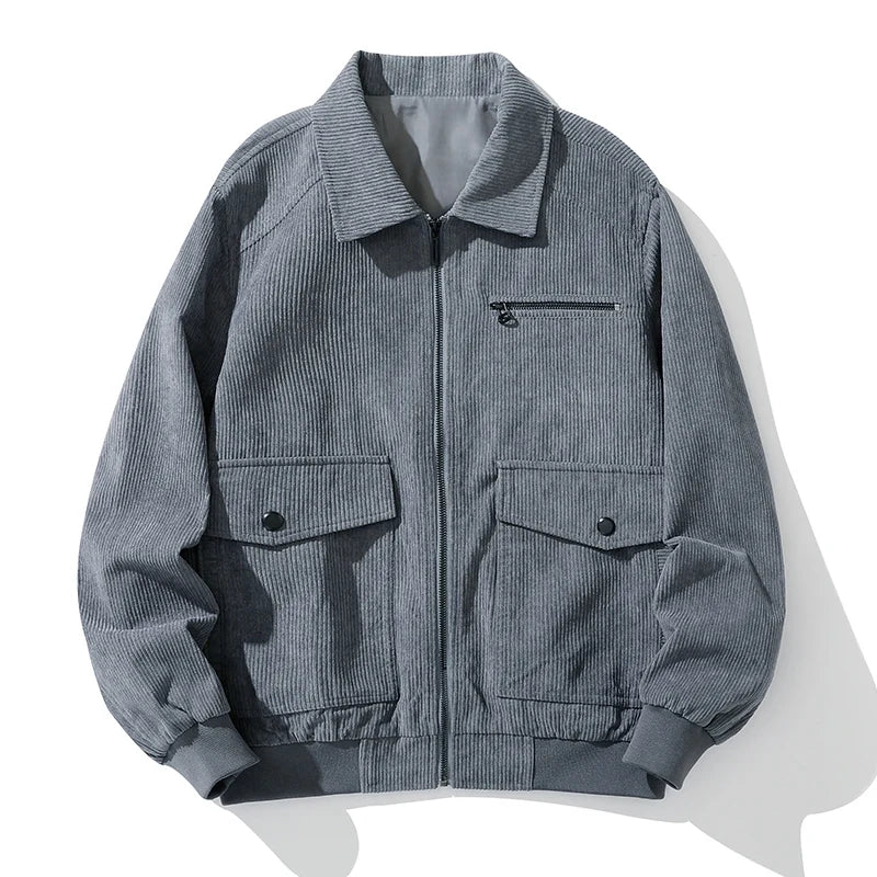 Benton Zip-Up Corduroy Coat