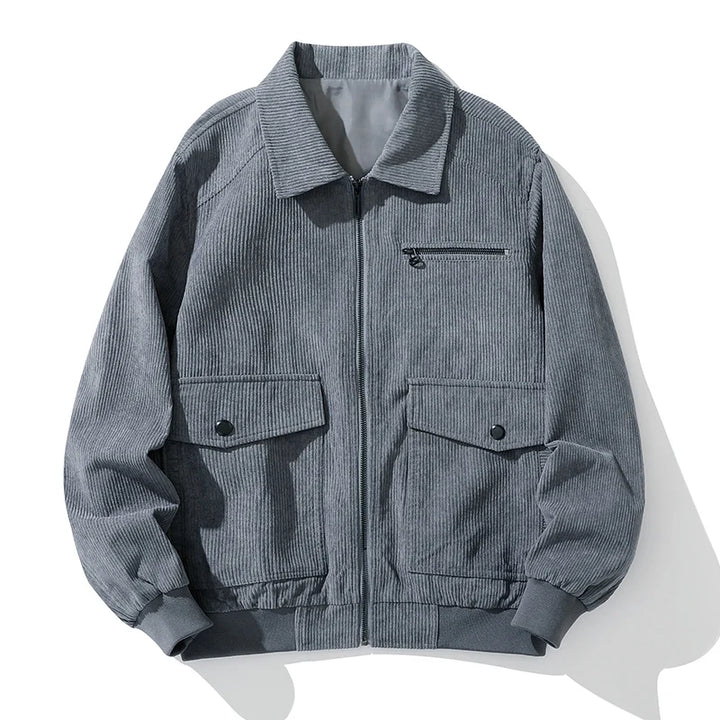 Benton Zip-Up Corduroy Coat