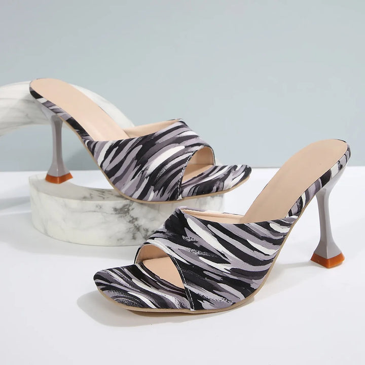Arielle Abstract Brushstroke Heel