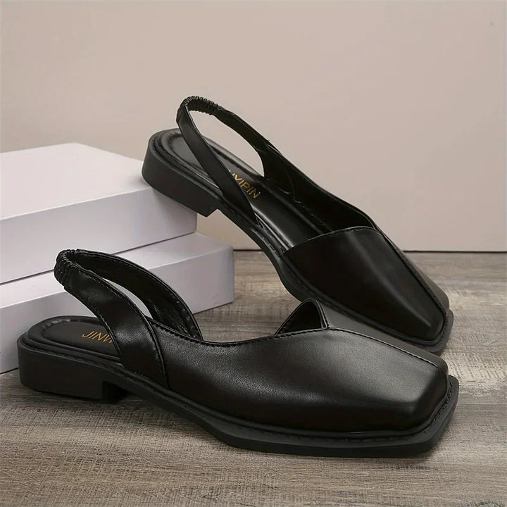 Veronica - Square-Toe Slingback Flat