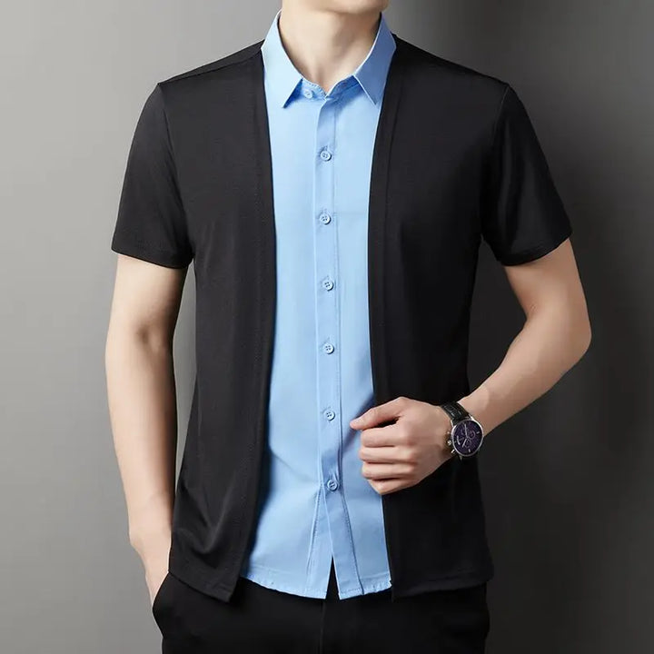 Midtown Mock-Layer Shirt