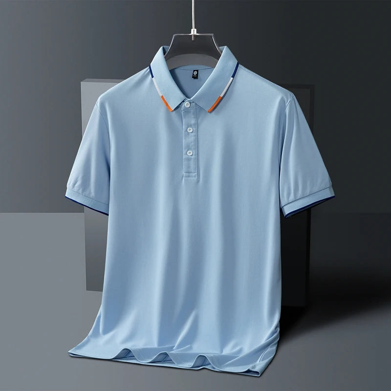 Seabrook - Pinstriped Collar Polo