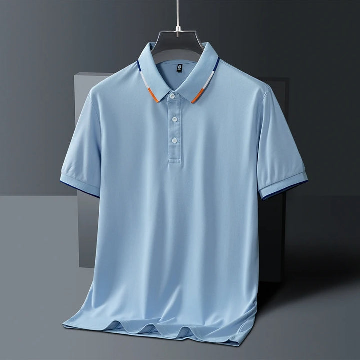 Seabrook - Pinstriped Collar Polo