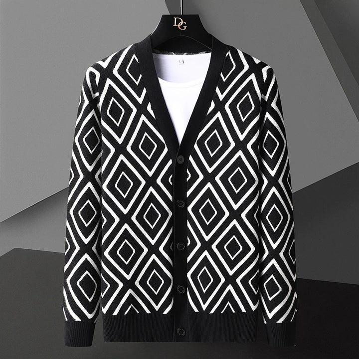 Hastings Diamond Jacquard Cardigan