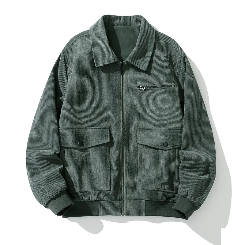 Benton Zip-Up Corduroy Coat