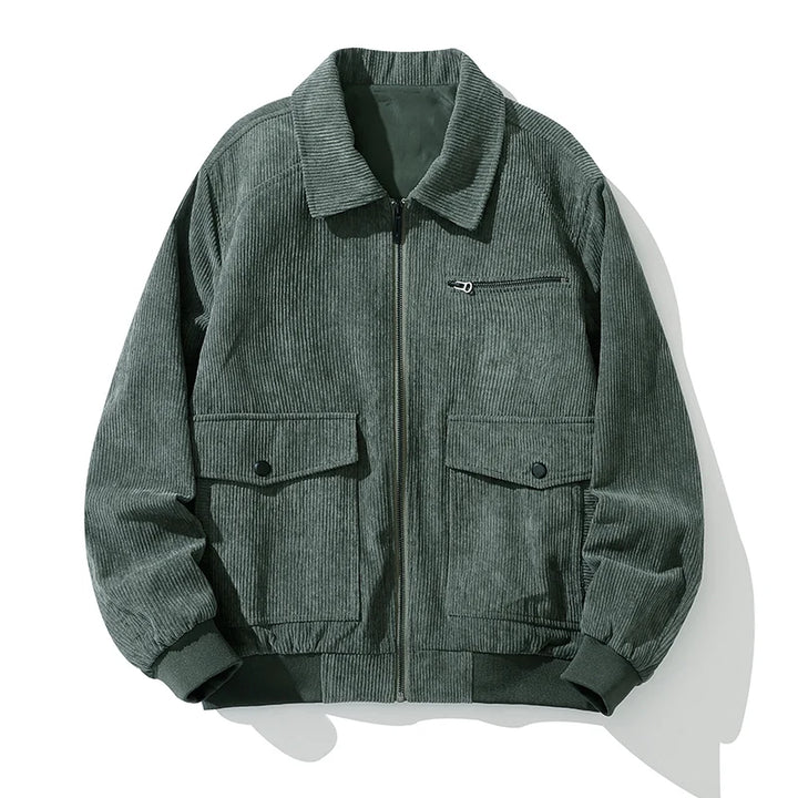 Benton Zip-Up Corduroy Coat