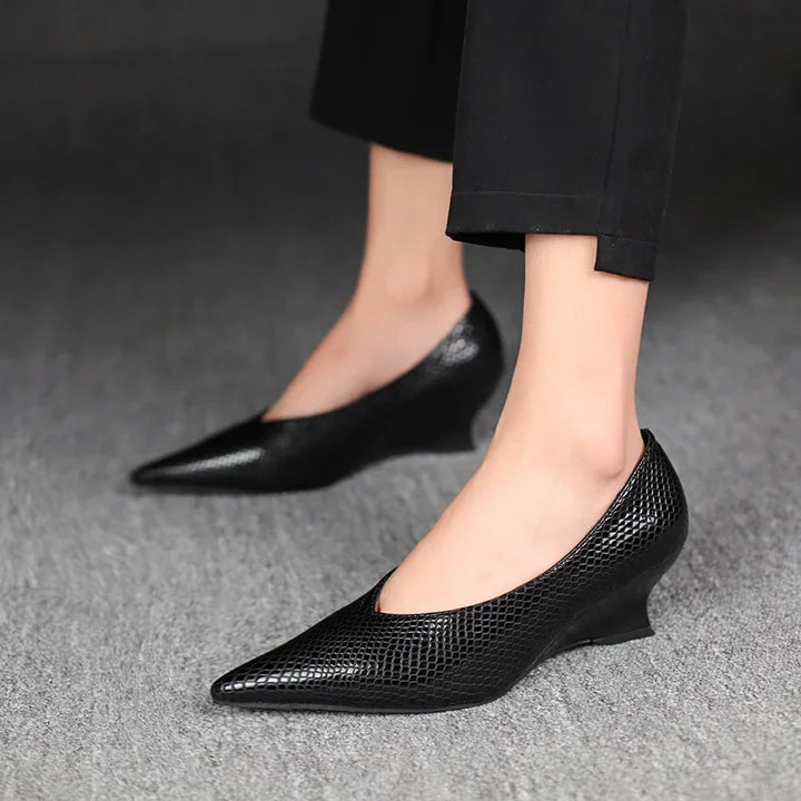 Gianna Low Wedge Pump