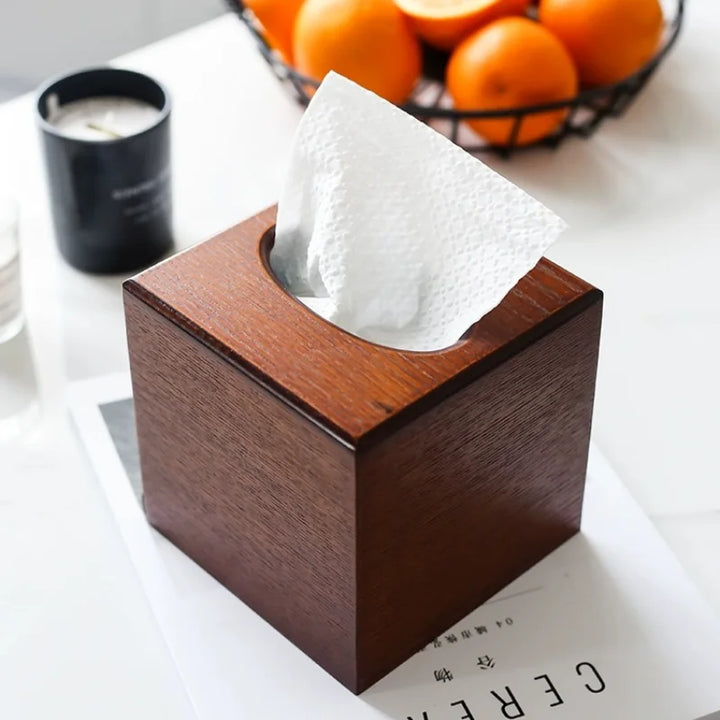 Artisan Oak Wooden Tissue Boxes
