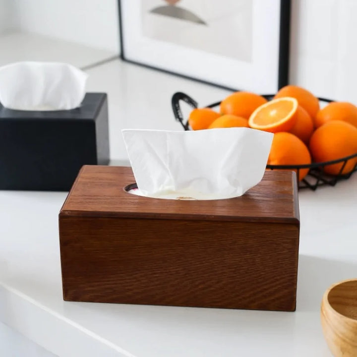 Artisan Oak Wooden Tissue Boxes