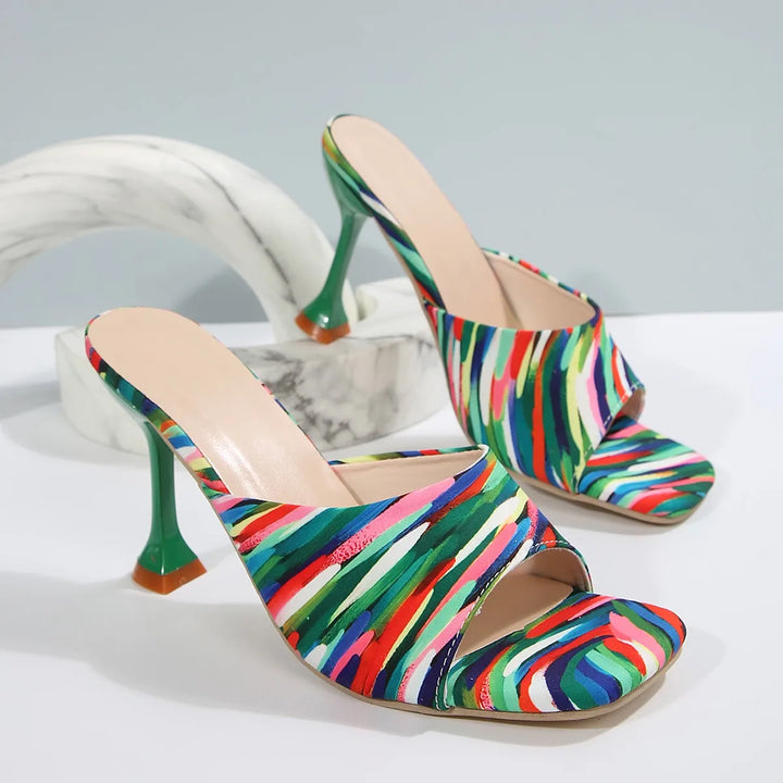 Arielle Abstract Brushstroke Heel