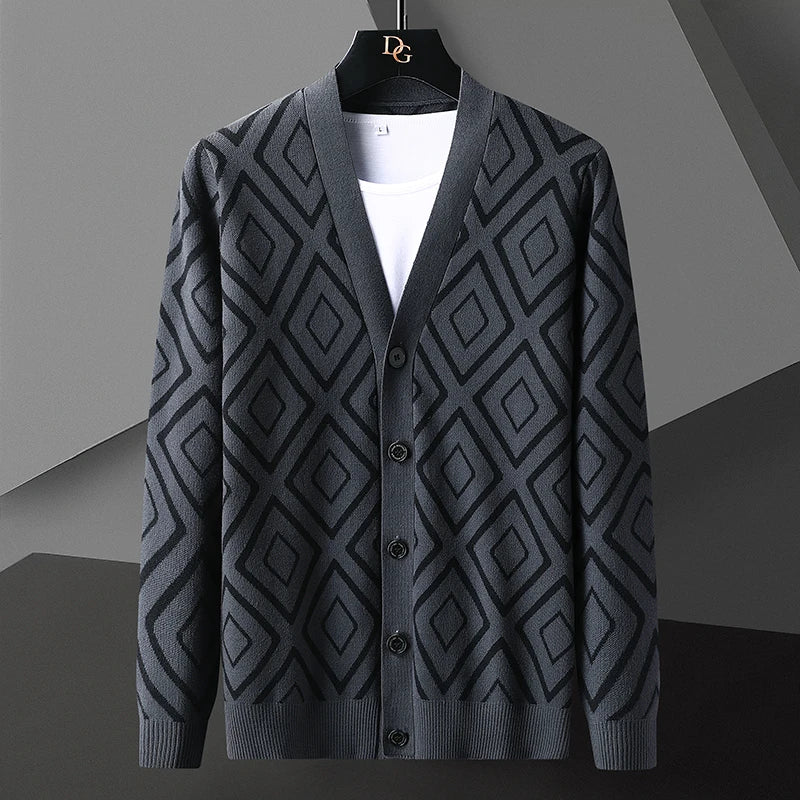 Hastings Diamond Jacquard Cardigan