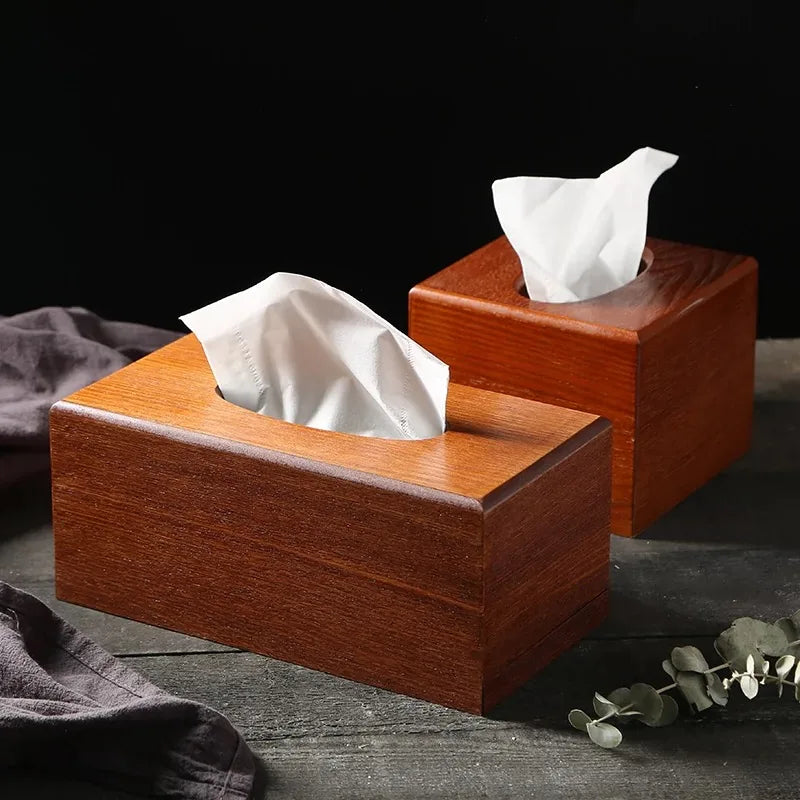 Artisan Oak Wooden Tissue Boxes