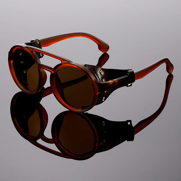 Vanderbilt - Leather Shield Sunglasses