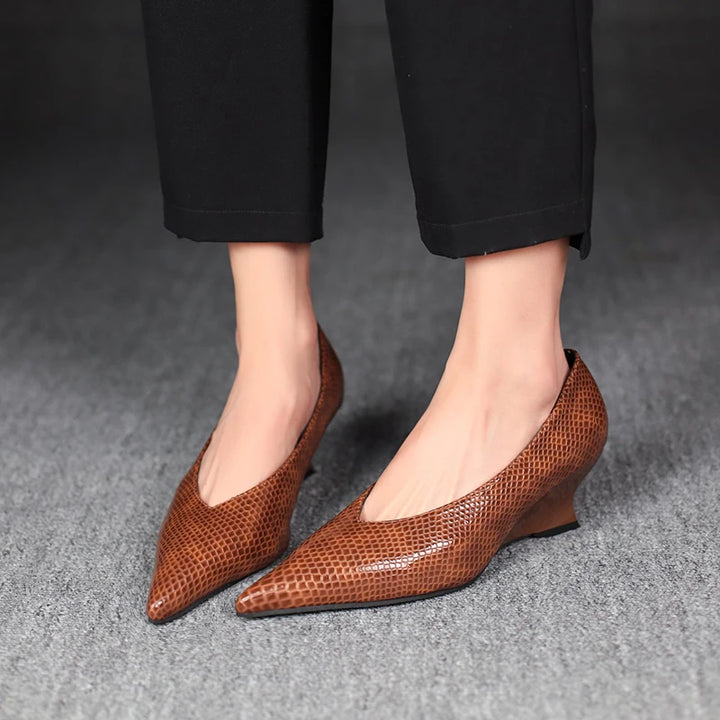 Gianna Low Wedge Pump