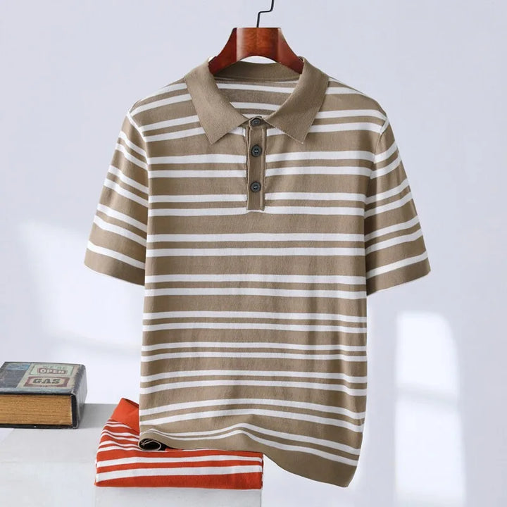 Muccino - Striped Polo Shirt