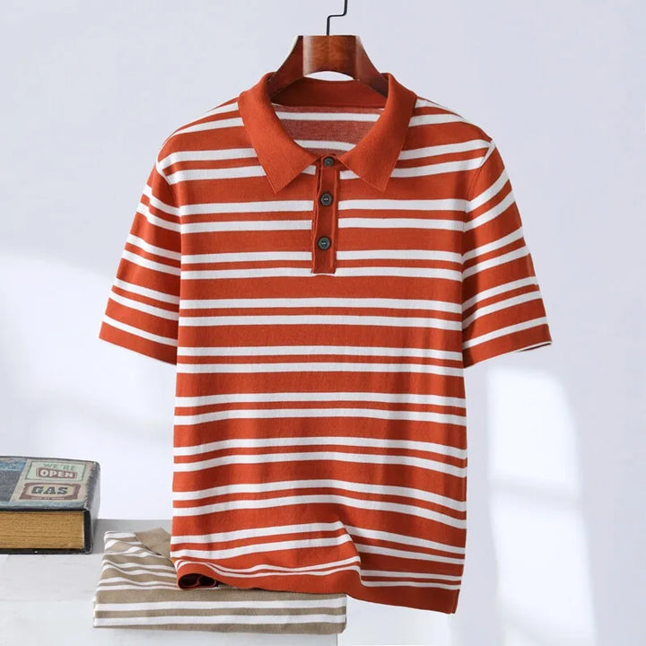 Muccino - Striped Polo Shirt