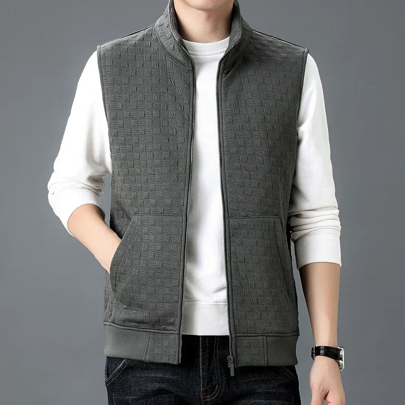 Linden Check Zip-Up Vest