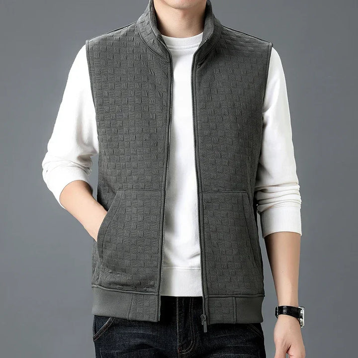 Linden Check Zip-Up Vest