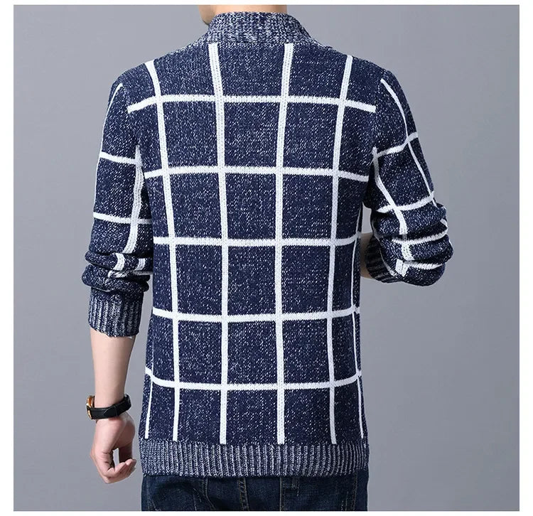 Saville Windowpane Shawl Cardigan