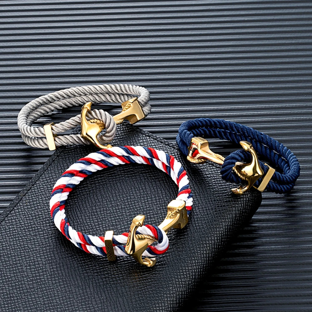 Anchor Down Rope Bracelet
