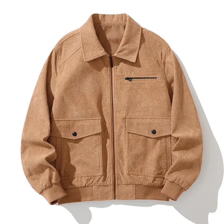 Benton Zip-Up Corduroy Coat