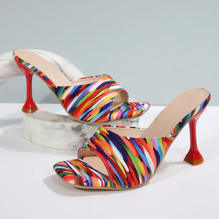 Arielle Abstract Brushstroke Heel