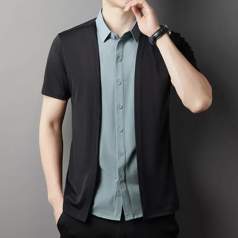 Midtown Mock-Layer Shirt