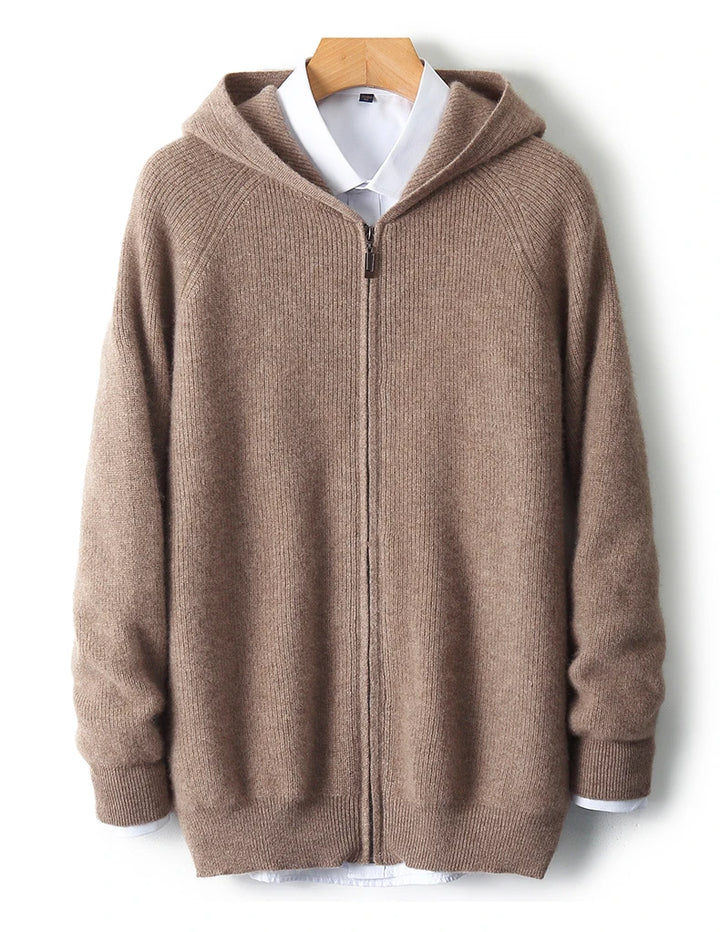 Montavero Merino Wool Zip-Up Sweater