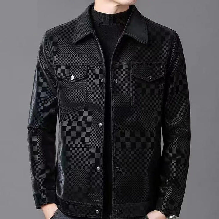 Knighten's Checkered Plaid Collared Coat