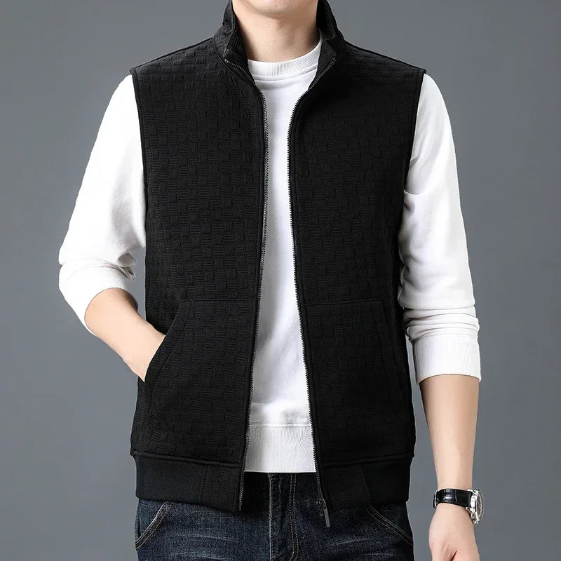 Linden Check Zip-Up Vest