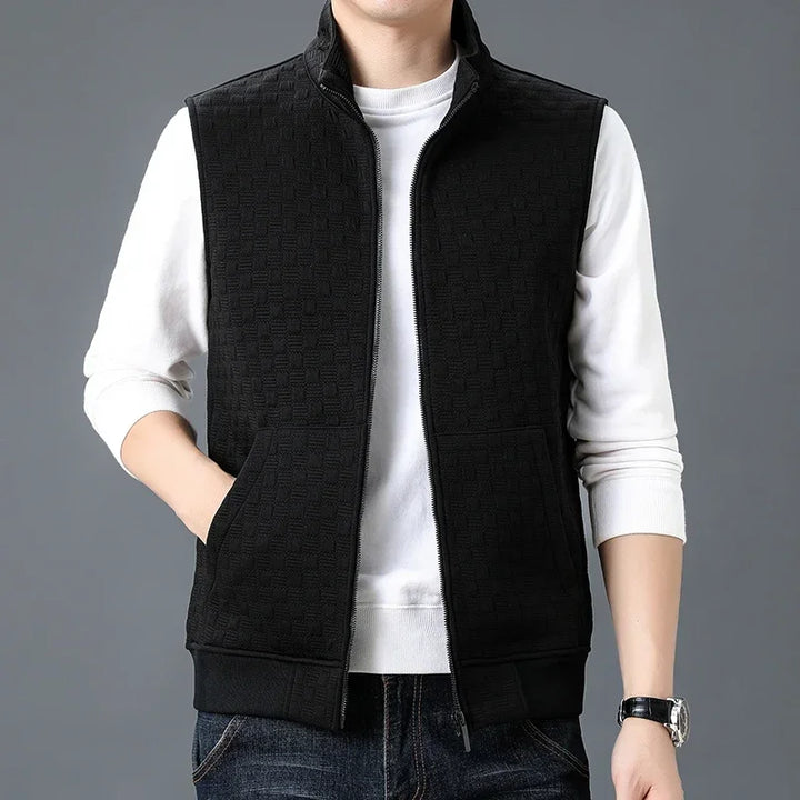 Linden Check Zip-Up Vest