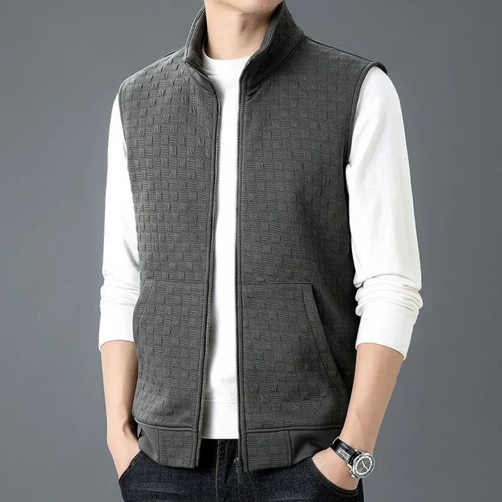 Linden Check Zip-Up Vest