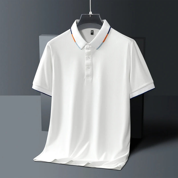 Seabrook - Pinstriped Collar Polo